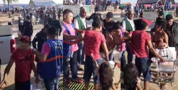 A cena causou revolta nas pessoas que presenciaram e na internet. Foto: Reprodução