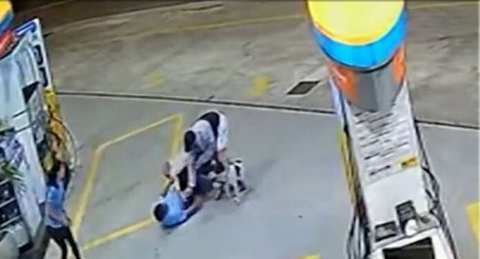 O frentista chegou a ser socorrido, mas não resistiu. Foto: Reprodução