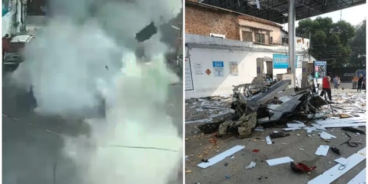 O acidente fez o homem ser lançado. Foto: Reprodução