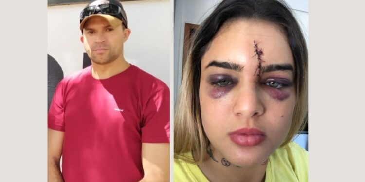 Agressão ocorreu em frente a um bar no último domingo. Foto: Reprodução