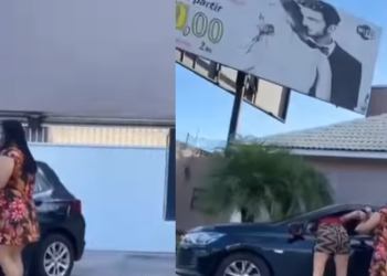 Foi a maior pancadaria logo pela manhã. Foto: Reprodução