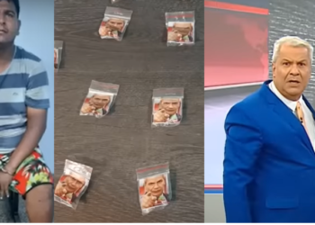 O apresentador não poupou críticas ao homem que foi preso. Foto: Reprodução