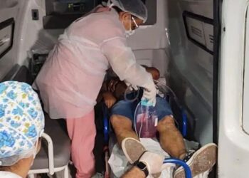 O policial foi socorrido no SPA Galiléia e depois transferido. Foto: Reprodução