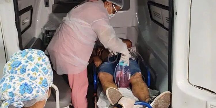 O policial foi socorrido no SPA Galiléia e depois transferido. Foto: Reprodução