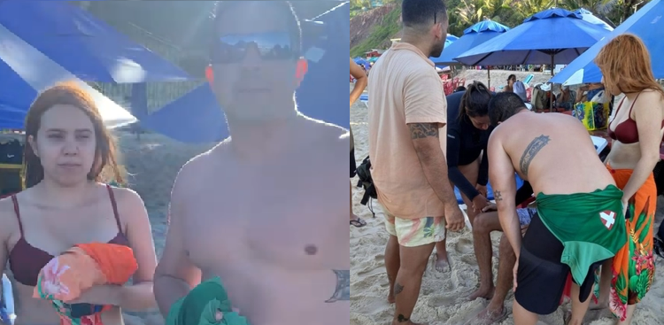 O casal ficou bem e foi encaminhado para o hospital. Foto: Reprodução