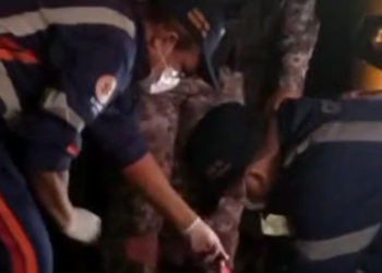 O homem foi levado para o Hospital e Pronto Socorro João Lúcio. Foto: Reprodução