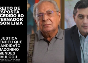 O direito de resposta foi publicado nas redes sociais de Amazonino Mendes. Foto: Reprodução