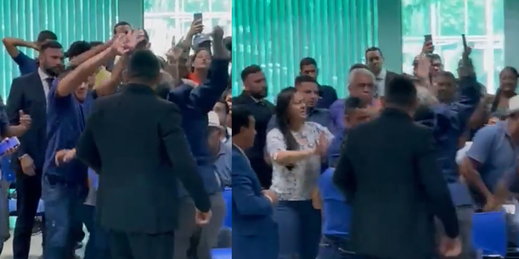 A briga ocorreu na Câmara de Iranduba. Foto: Reprodução