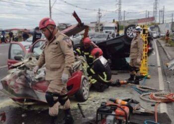 O acidente foi registrado nas primeiras horas da manhã desta segunda-feira (1º). Foto: Reprodução