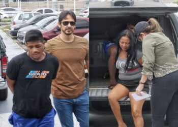 O casal foi preso no bairro Alvorada, Zona Oeste. Foto: Reprodução