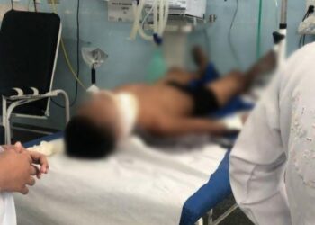 O rapaz foi socorrido e encaminhado para uma unidade hospitalar. Foto: Reprodução