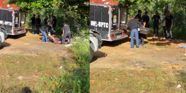 O corpo foi encontrado  por trabalhadores da área. Foto: Reprodução