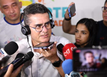 David Almeida deu as declarações durante o lançamento do 'Manaus Esportiva'. Foto: Dhyeizo Lemos / Semcom