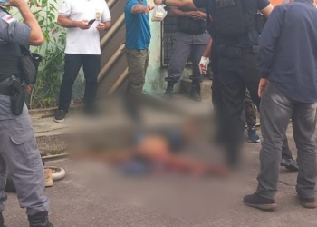 O crime ocorreu na tarde desta segunda-feira. Uma trouxinha de drogas foi encontrada com ele. Foto: Reprodução