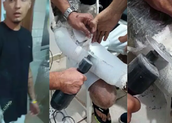 A polícia encontrou o homem dentro de uma embarcação. Foto: Reprodução