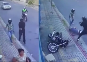 O crime aconteceu em plena luz do dia, com muitas pessoas na rua. Foto: Reprodução