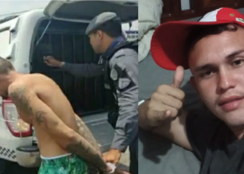 Sândalo (lado direito) foi sequestrado no mês passado. Foto: Reprodução