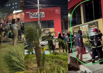 O princípio de incêndio ocorreu na noite deste domingo (14). Foto: Reprodução