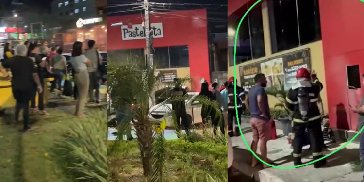 O princípio de incêndio ocorreu na noite deste domingo (14). Foto: Reprodução