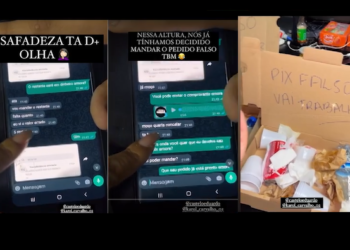 Papel, copo descartável e embalagem vazia foram enviados. Foto: Reprodução