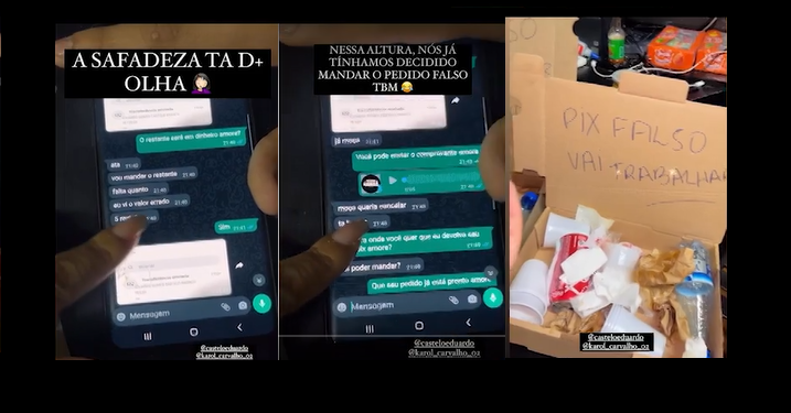 Papel, copo descartável e embalagem vazia foram enviados. Foto: Reprodução