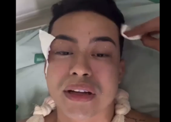 Holofernes Leite Neto estava na estrutura metálica que desabou. Foto: Reprodução