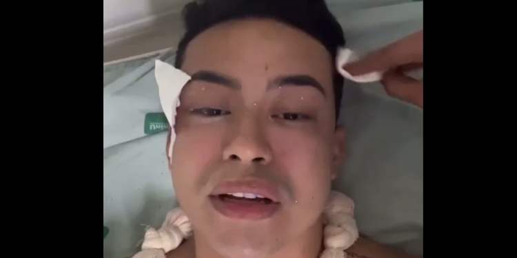 Holofernes Leite Neto estava na estrutura metálica que desabou. Foto: Reprodução