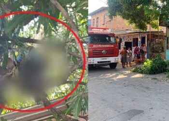 O acidente aconteceu na rua Peixe Agulha, bairro Jorge Teixeira, Zona Leste de Manaus. Foto: Divulgação