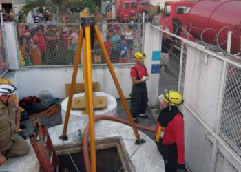 O menino caiu na tarde deste sábado (10) e teve o braço sugado. Foto: Reprodução