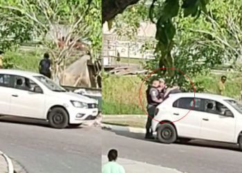 O policial teria saído preso do local. Foto: Reprodução