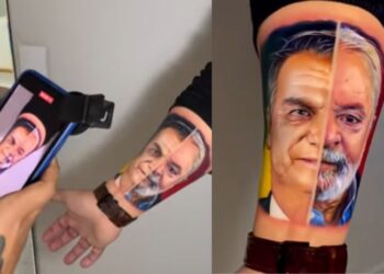 A tatuagem inusitada foi feita em São Paulo. Foto: Reprodução