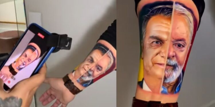 A tatuagem inusitada foi feita em São Paulo. Foto: Reprodução