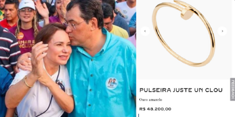 A pulseira é da marca Cartier. Foto: Reprodução