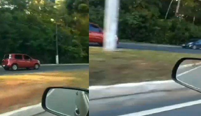 A cena foi flagrada neste sábado (10). Foto: Reprodução