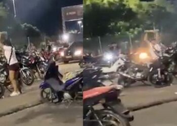 A mulher teria flagrado a traição no show de Léo Magalhães. Foto: Reprodução