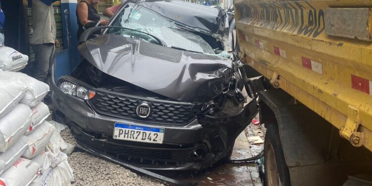 O acidente ocorreu na tarde desta quinta-feira. Foto: Reprodução