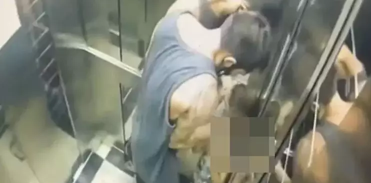Uma das agressões ocorreu no elevador. Foto: Reprodução