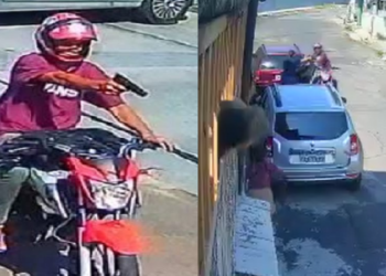 O crime foi filmado por câmera de uma casa da região. Foto: Reprodução