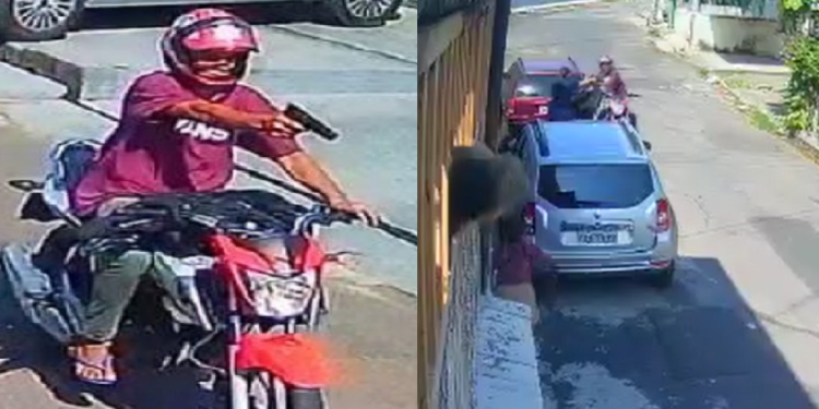 O crime foi filmado por câmera de uma casa da região. Foto: Reprodução