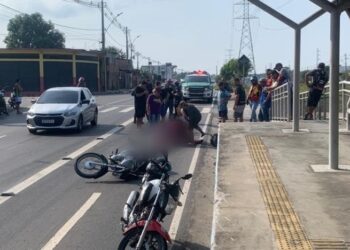O acidente ocorreu na manhã deste domingo (9), na Zona Norte de Manaus. Foto: Divulgação