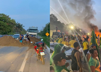 As rodovias estão sendo bloqueadas por manifestantes. Foto: Reprodução