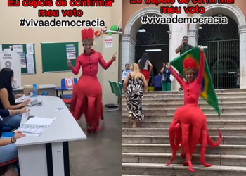 O criador de conteúdo votou no Centro de Manaus. Foto: Reprodução/Instagram