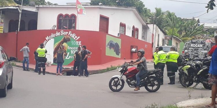 A casa fica na Zona Oeste de Manaus e a pintura foi denunciada. Foto: Reprodução