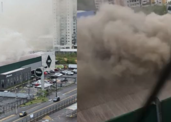 O incidente causou espanto nos moradores da região, na manhã deste sábado (22). Foto: Reprodução