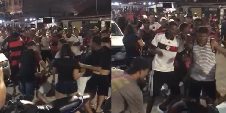 A confusão aconteceu ainda durante o jogo. Foto: Reprodução