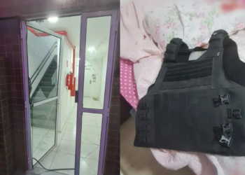 O apartamento da vítima, localizado no térreo, foi invadido pelos criminosos. Foto: Reprodução