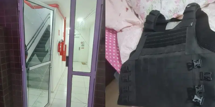 O apartamento da vítima, localizado no térreo, foi invadido pelos criminosos. Foto: Reprodução