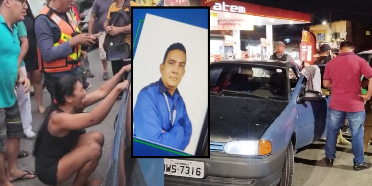 O homem morreu na hora e o motoqueiro fugiu sem ser identificado. Foto: Reprodução