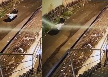 O homem foi flagrado por câmeras. Foto: Reprodução