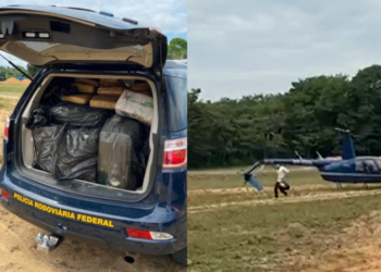 A nave foi abandonada após um pouso de emergência. Foto: Reprodução e Divulgação